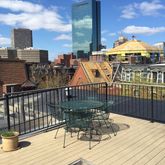 a view of terrace with seating space