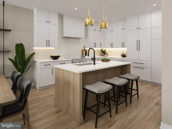 a view of kitchen with breakfast area