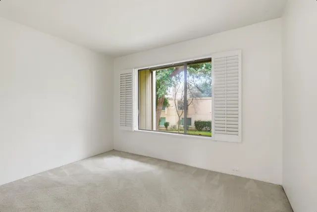 an empty room with a window