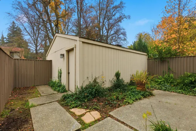 a backyard of a house