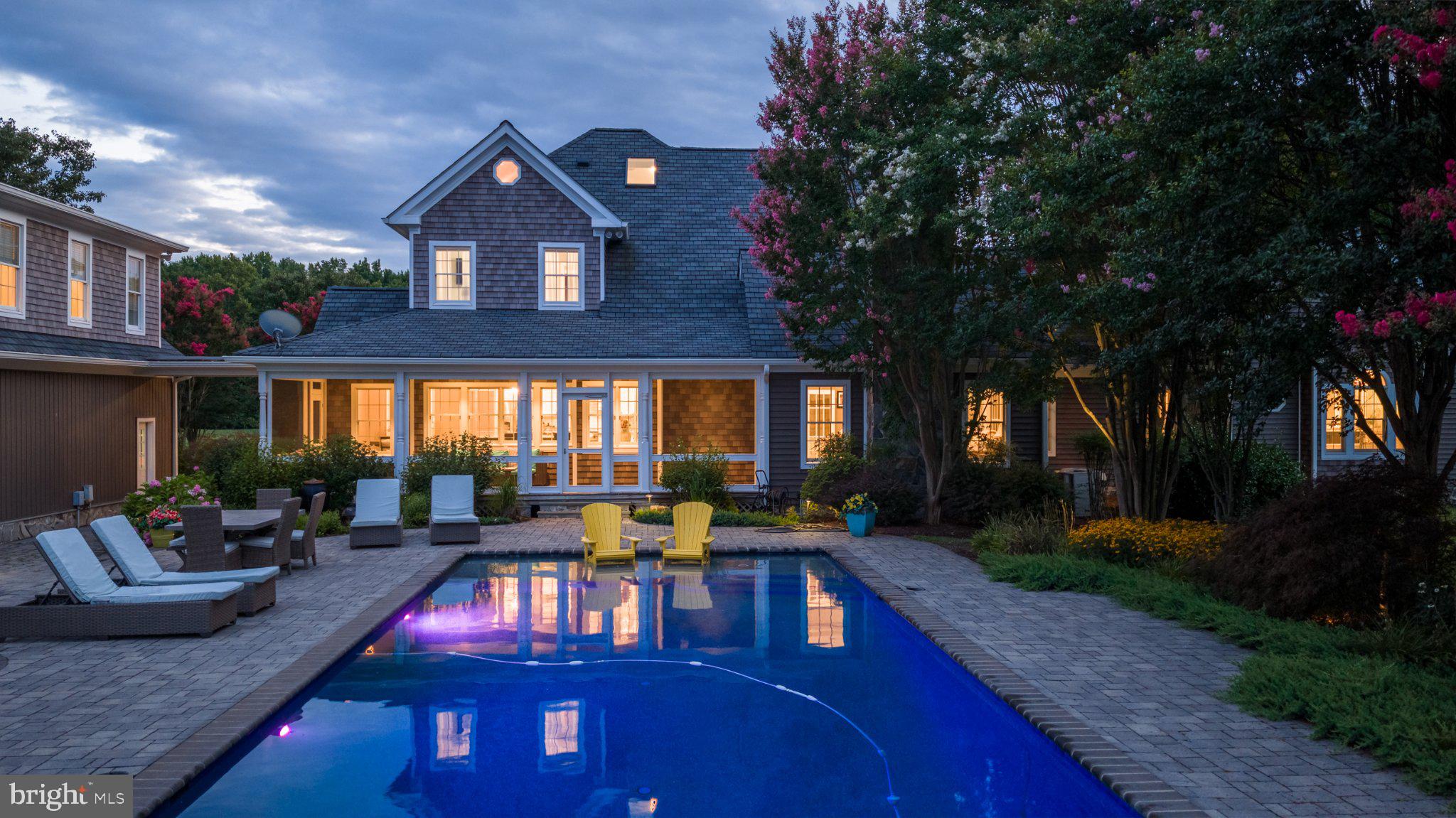 4401 Grove Road Trappe, MD 21673 - Photo 68 of 73 Serene evening by the poolside.