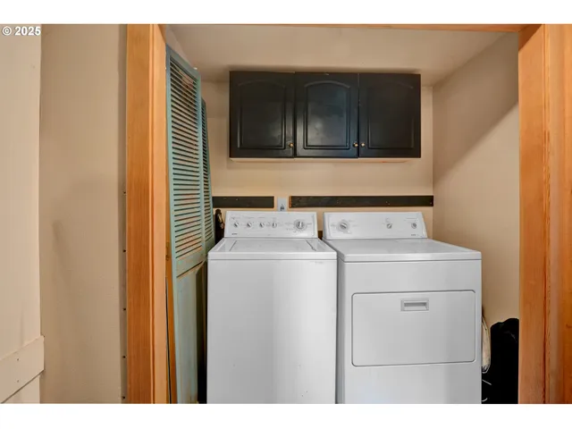 a view of a room that has a window