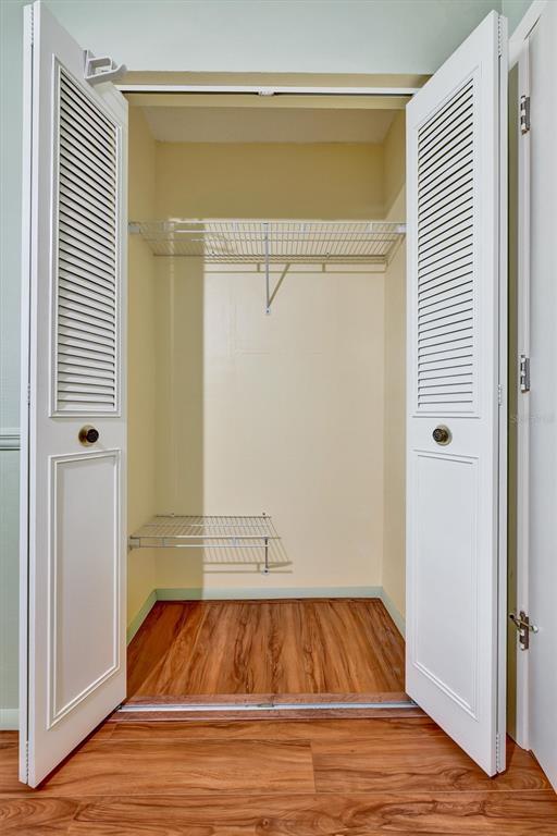 558 Capistrano Court Largo, FL 33771 - Photo 24 of 40 a view of walk in closet with empty racks
