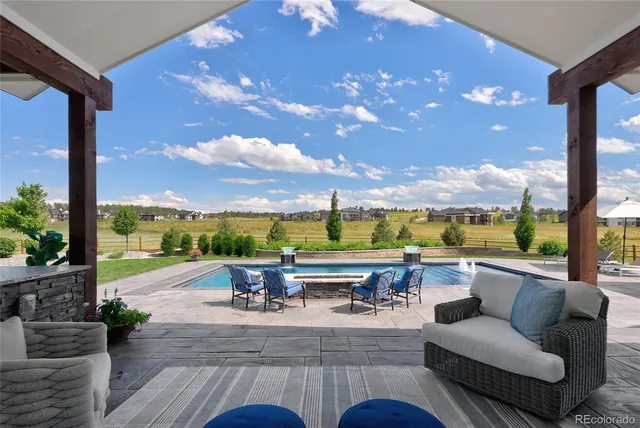 a outdoor space with patio the couches and pool