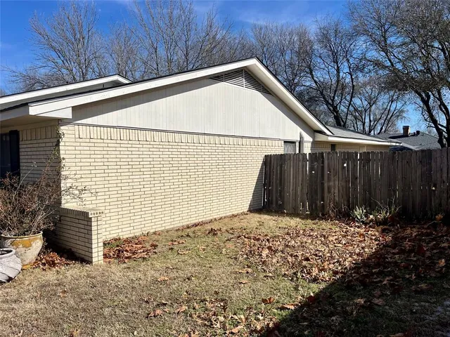a view of wooden fence