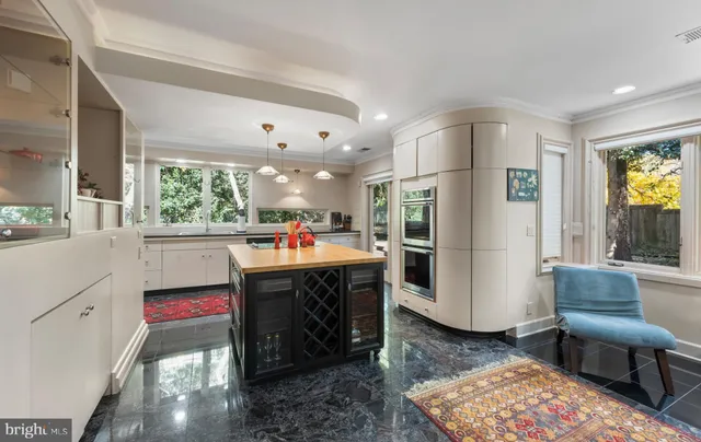 a view of a wooden bridge