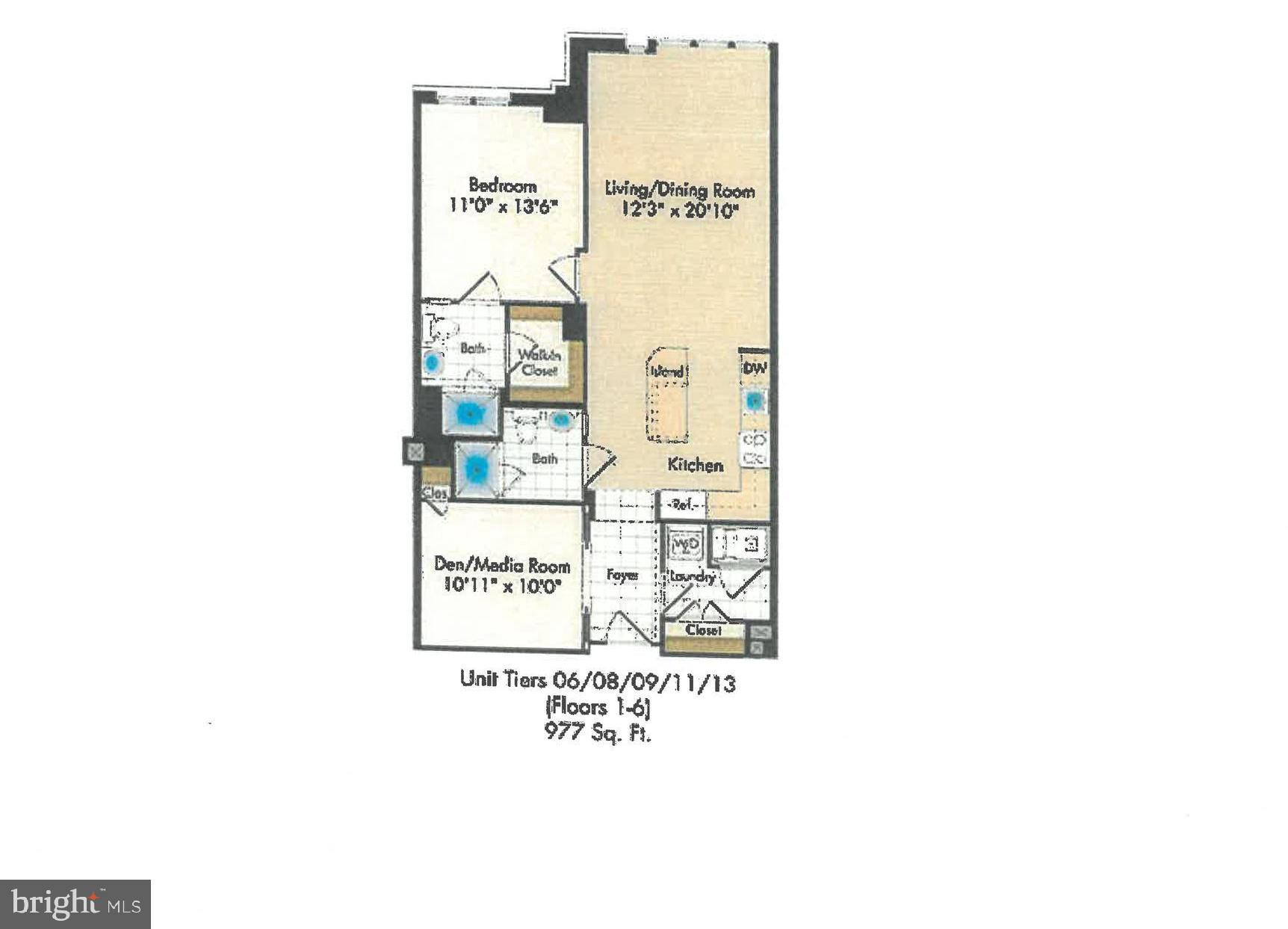 4301 Military Road Northwest, Unit 611 Washington, DC 20015 - Photo 45 of 45 Floor Plan