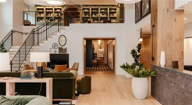 a view of a entryway with furniture