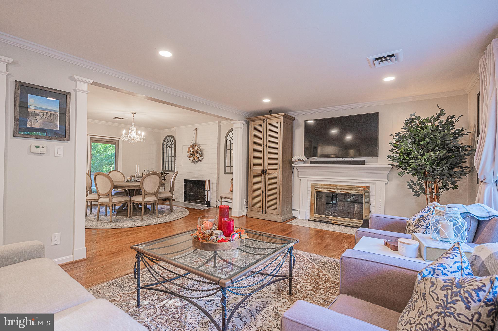 3675 Military Road Arlington, VA 22207 - Photo 6 of 40 Brick Woodburning Fireplace in Living Room