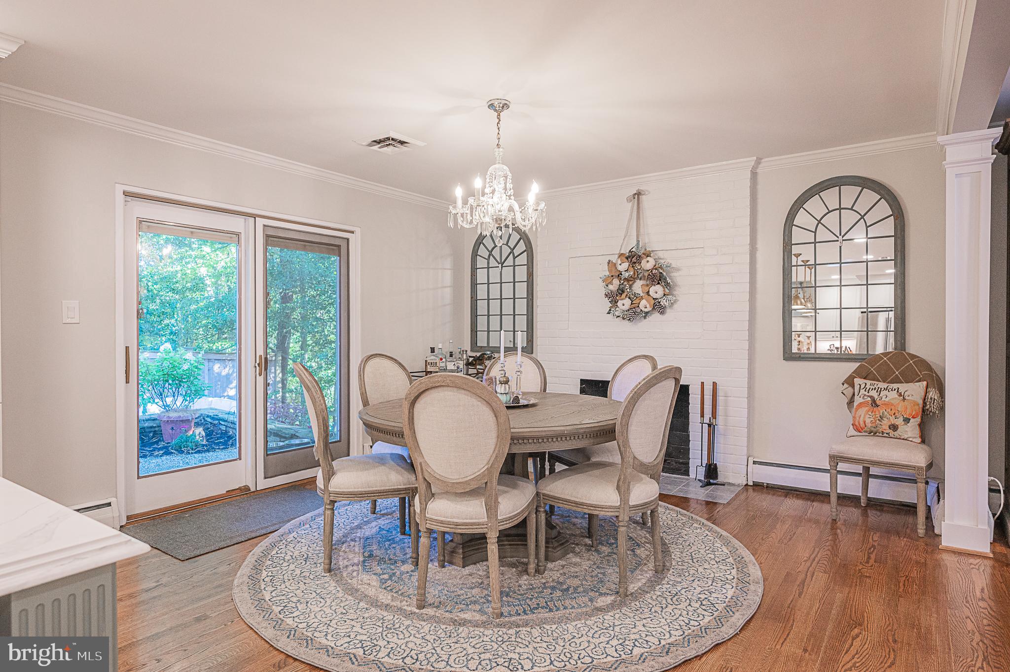 3675 Military Road Arlington, VA 22207 - Photo 8 of 40 Dining Room with Painted Brick Fireplace