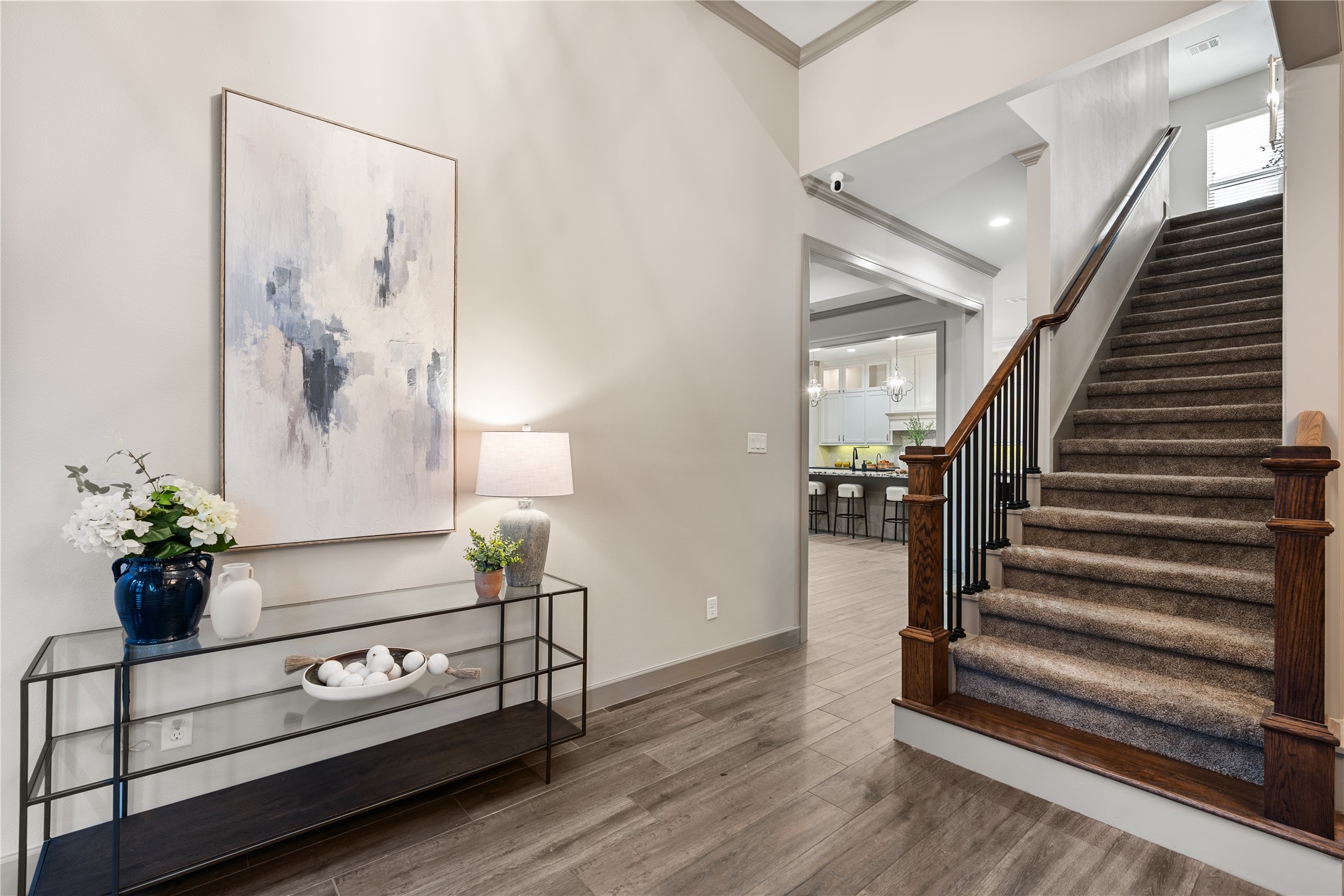 12379 Pebble View Drive Conroe, TX 77304 - Photo 7 of 46 Staircase leading to the upper level.