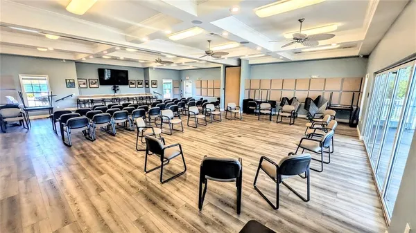 a front view of a building