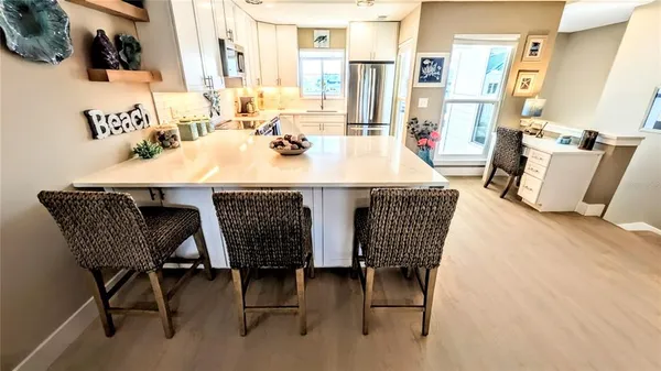 a living room with furniture and a couch