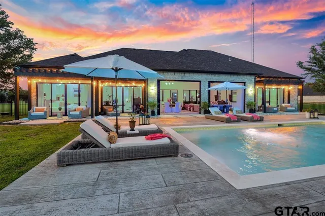 a view of outdoor space yard deck patio and fire pit