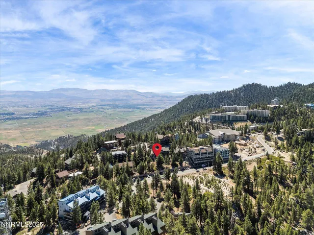 a view of city and mountain