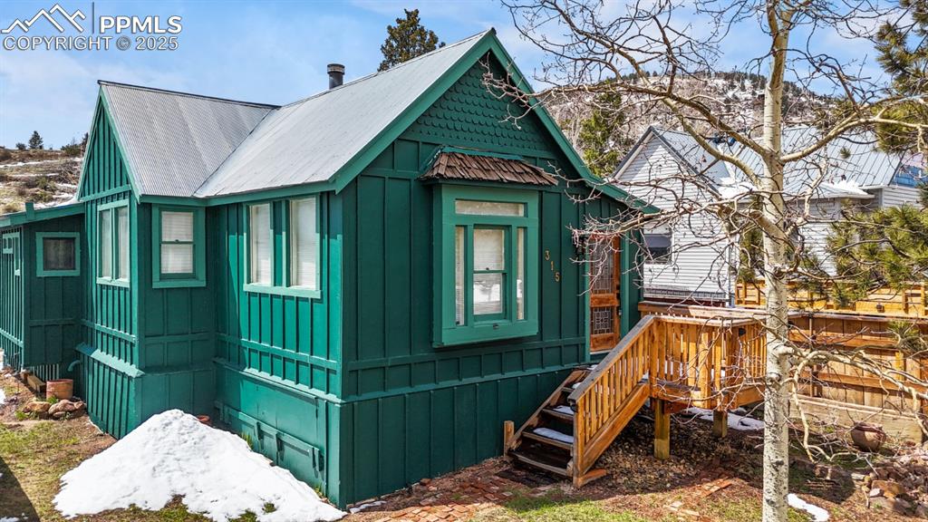 a view of outdoor space and deck