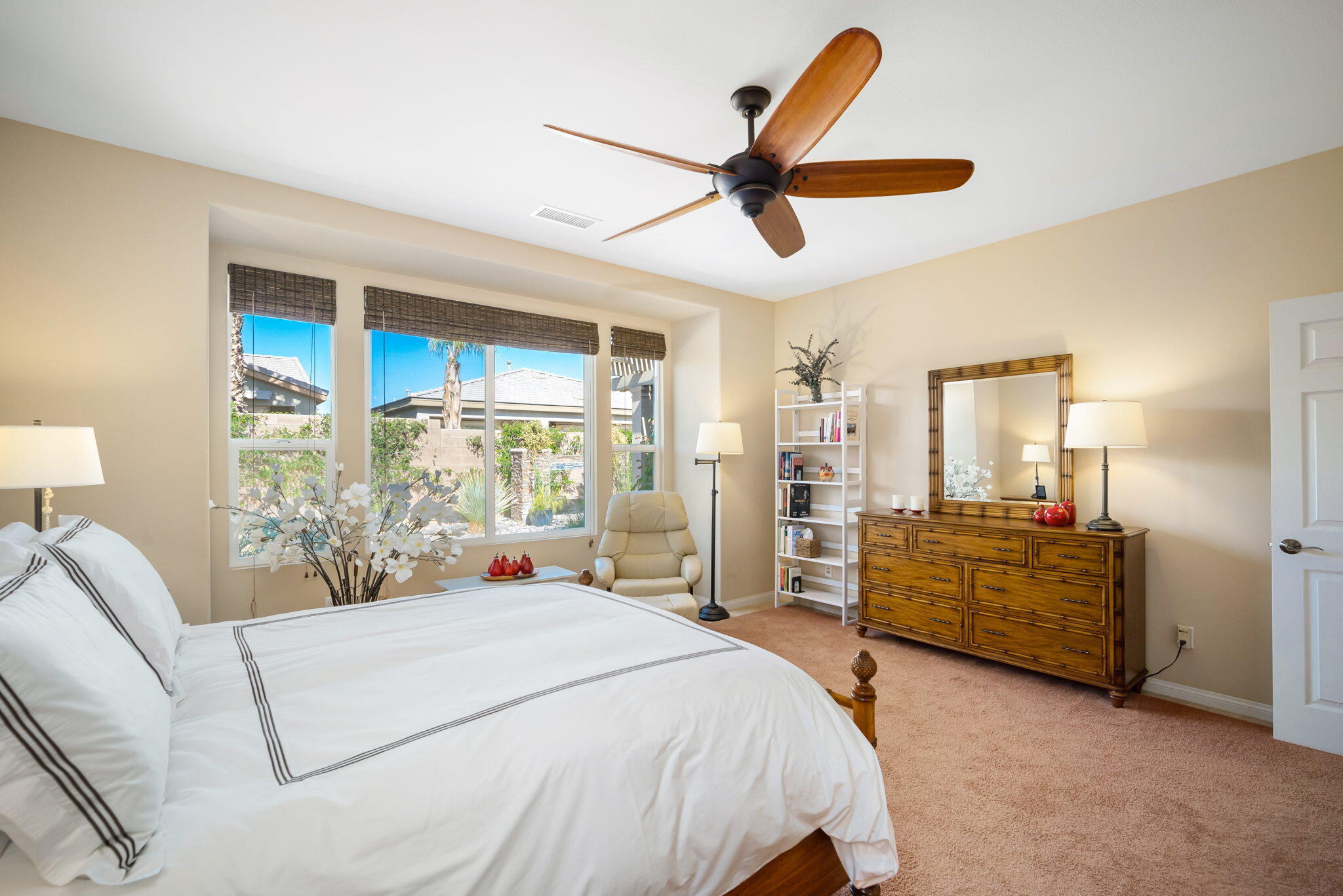 81820 Rustic Canyon Drive La Quinta, CA 92253 - Photo 21 of 85 a bed room with a bed and a large window