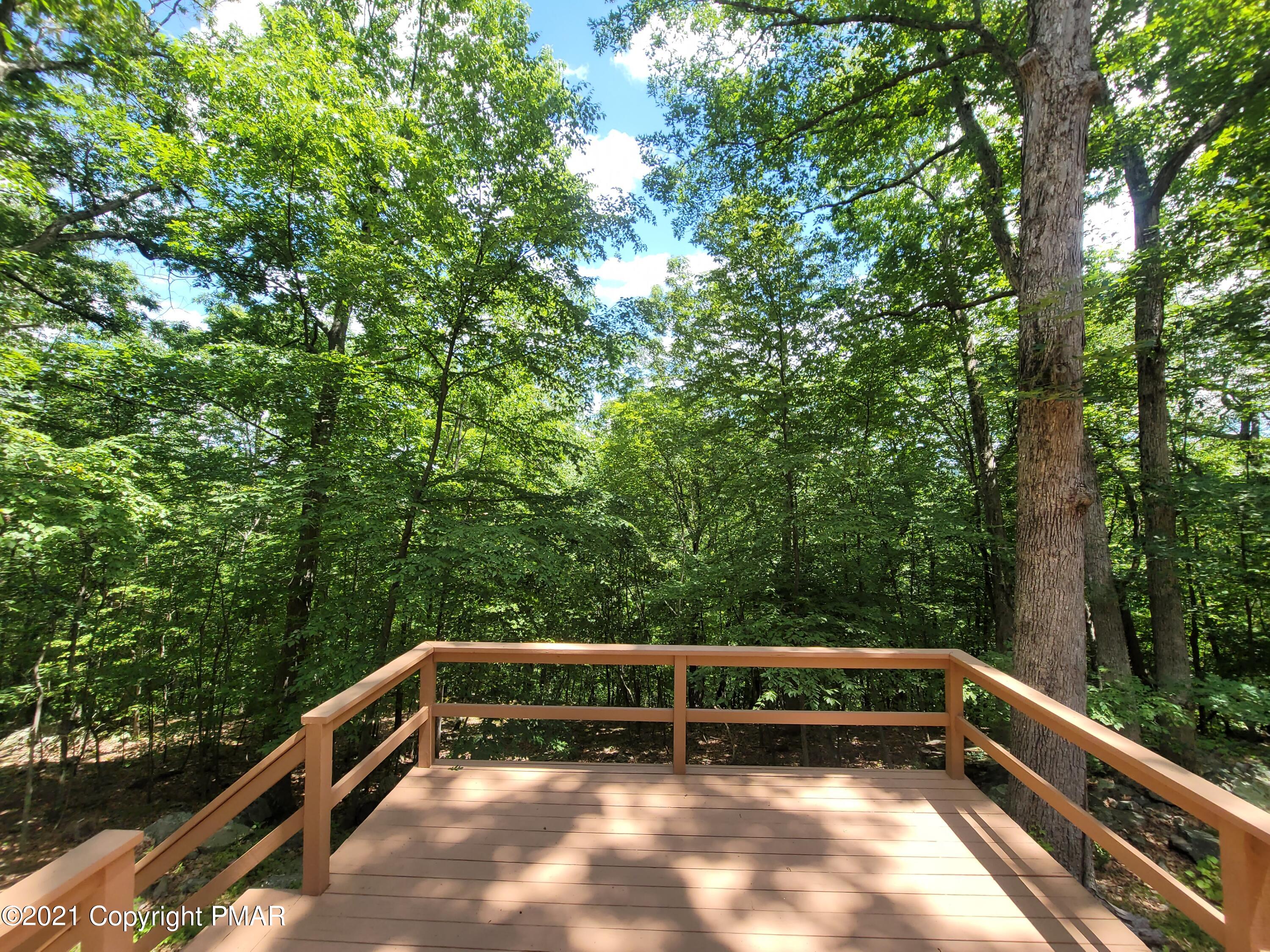 3153 Cherry Ridge Road Bushkill, PA 18324 - Photo 38 of 41 a view of deck with large trees