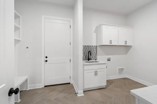 a room with a table and a window