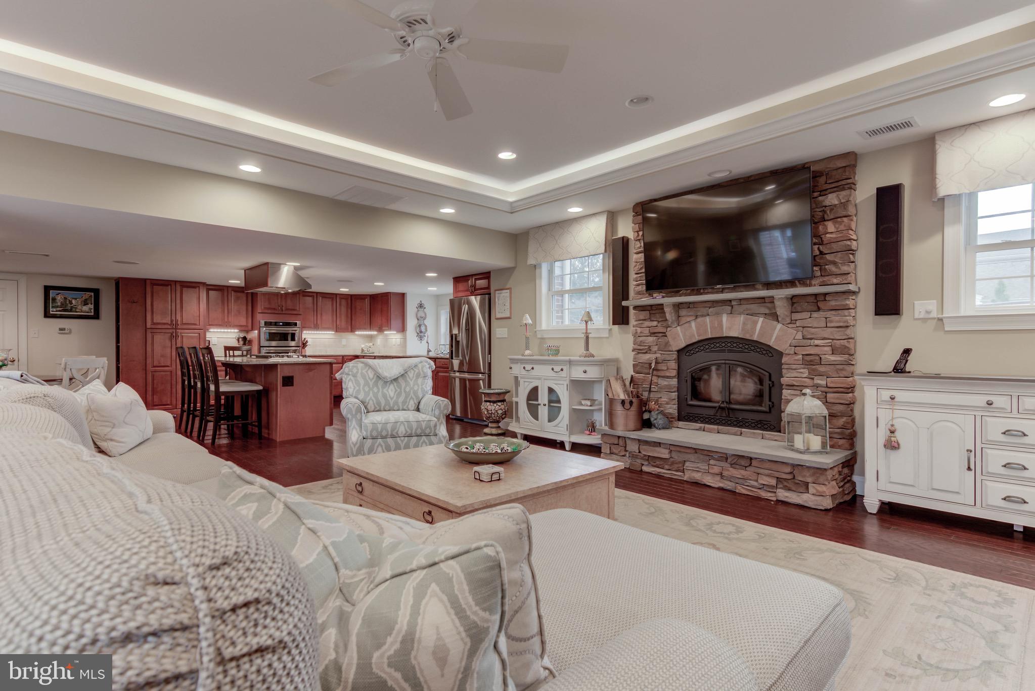 362 Old State Road Berwyn, PA 19312 - Photo 38 of 45 Gorgeous stone fireplace in Family room