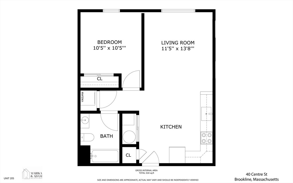 40 Centre Street, Unit J405 Brookline, MA 02446 - Photo 2 of 4