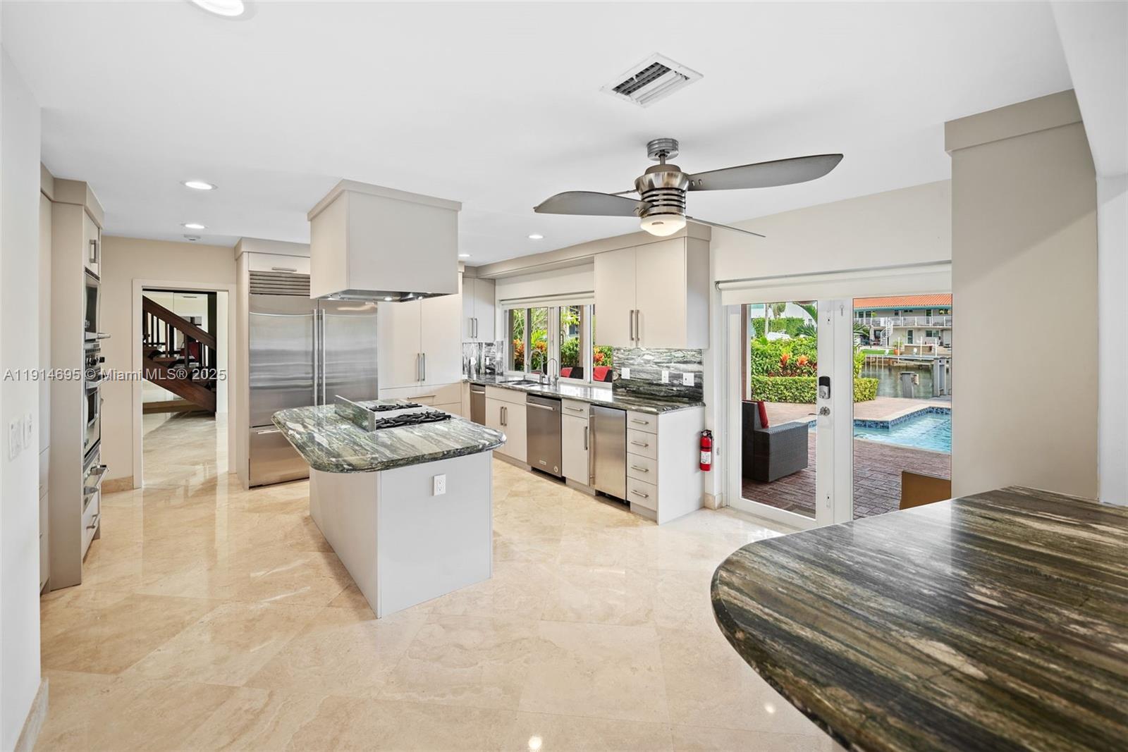 2015 Northeast 120th Road North Miami, FL 33181 - Photo 24 of 67 DESIGNER ITALIAN CENTER ISLAND NATURAL GAS ZUB ZERO WOLF KITCHEN