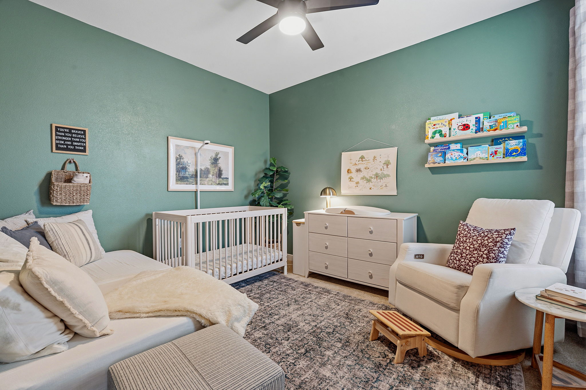 900 Old Mill Road, Unit 46 Cedar Park, TX 78613 - Photo 23 of 30 Bedroom featuring a ceiling fan