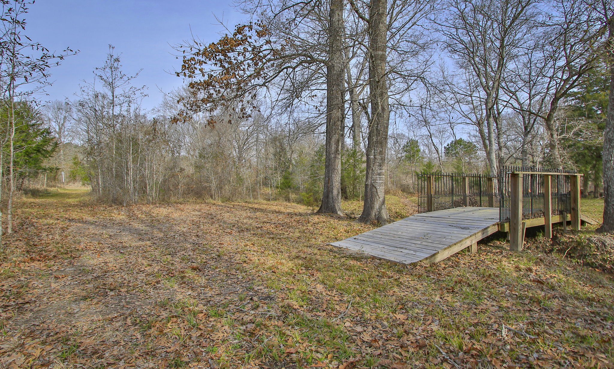 495 Pinecrest Drive Point Blank, TX 77364 - Photo 6 of 28 a backyard of a house with table and chairs