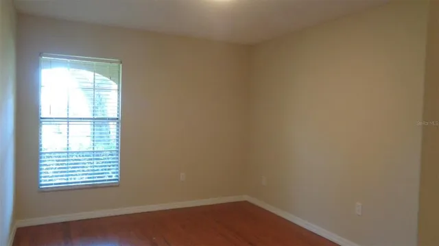 an empty room with a window