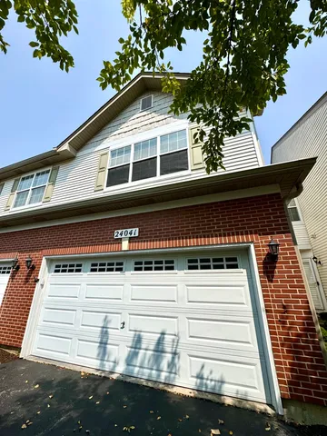 a view of a building with a small space