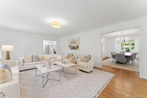 a living room with furniture and a couch