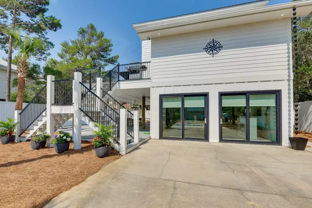 a house view with a outdoor space