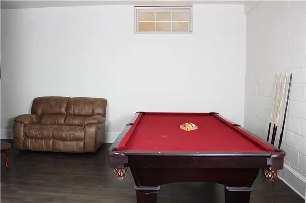 a room with furniture and screen