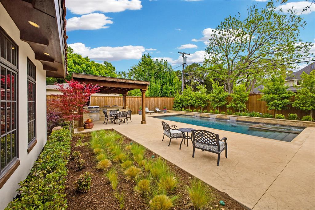 6622 Norway Road Dallas, TX 75230 - Photo 33 of 40 swimming pool view with a garden space