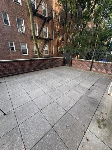 a view of an outdoor space with a street