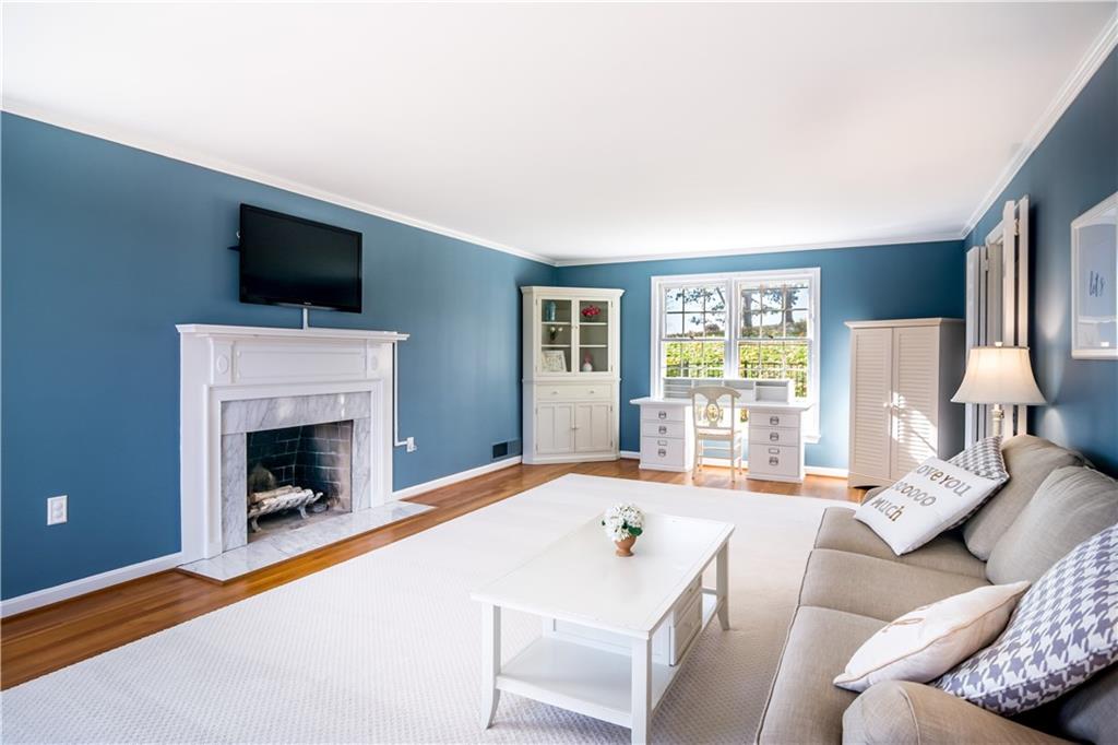 2332 Mill Grove Road Pittsburgh, PA 15241 - Photo 3 of 25 Large living room featuring marble surround fireplace, hardwood floors and lots of natural light!