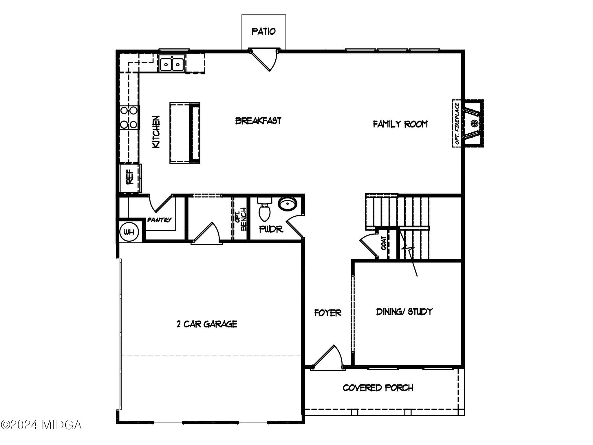 183 Sanders Road Macon, GA 31210 - Photo 36 of 44 a picture of a bench in a white wall