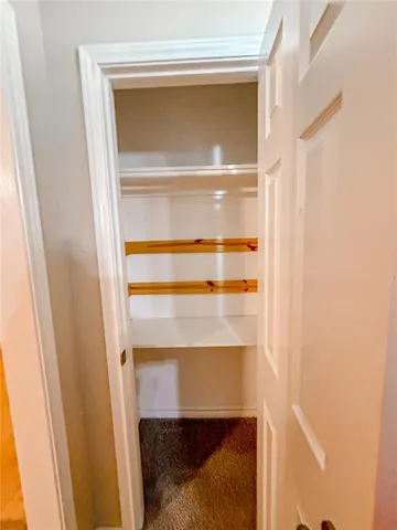 a close view of closet