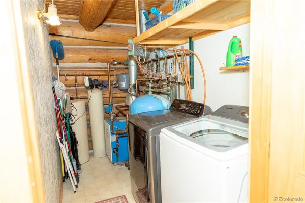 a view of storage and utility room