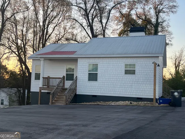 a view of a house with a patio