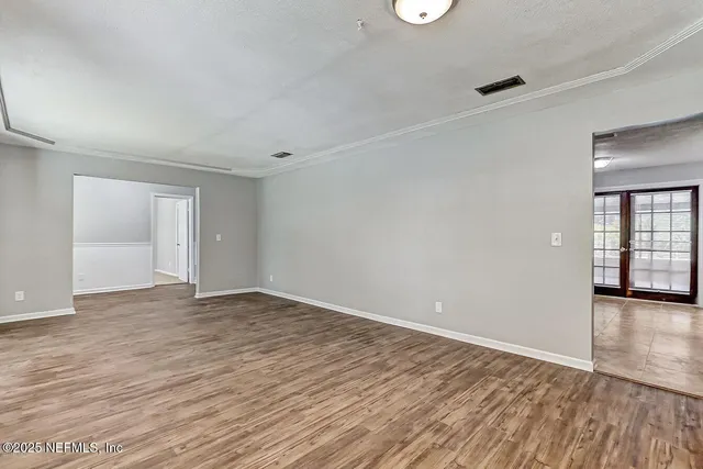 wooden floor in an empty room