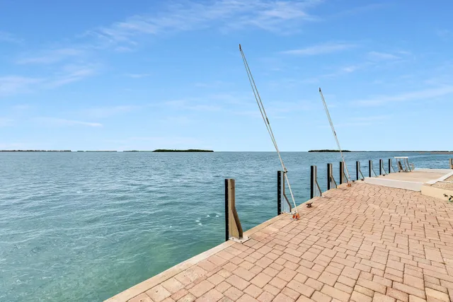 a view of a ocean with a big yard