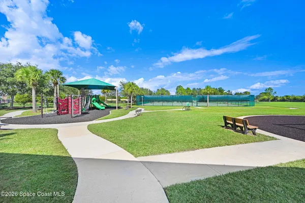 a view of outdoor space with garden and entertaining space