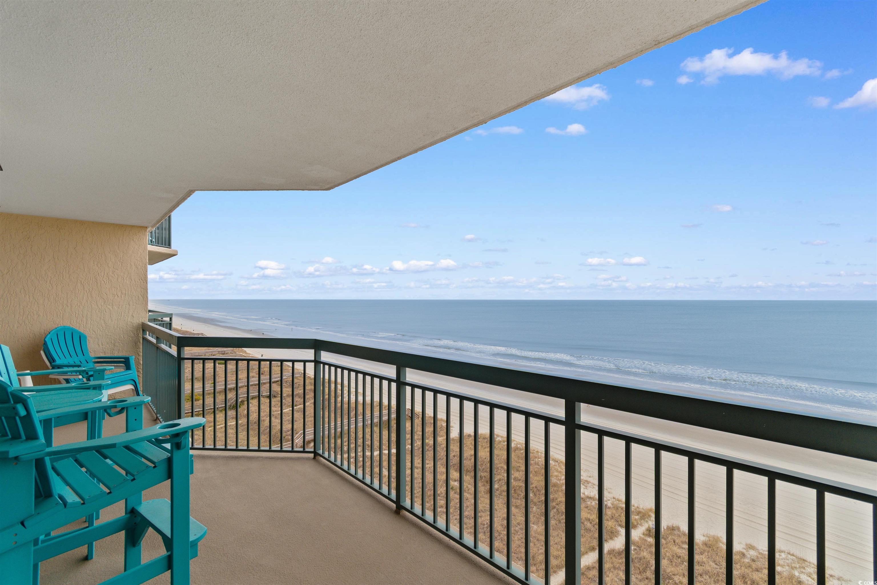 1003 South Ocean Boulevard, Unit 902 North Myrtle Beach, SC 29582 - Photo 31 of 40 Balcony with view of water and beach