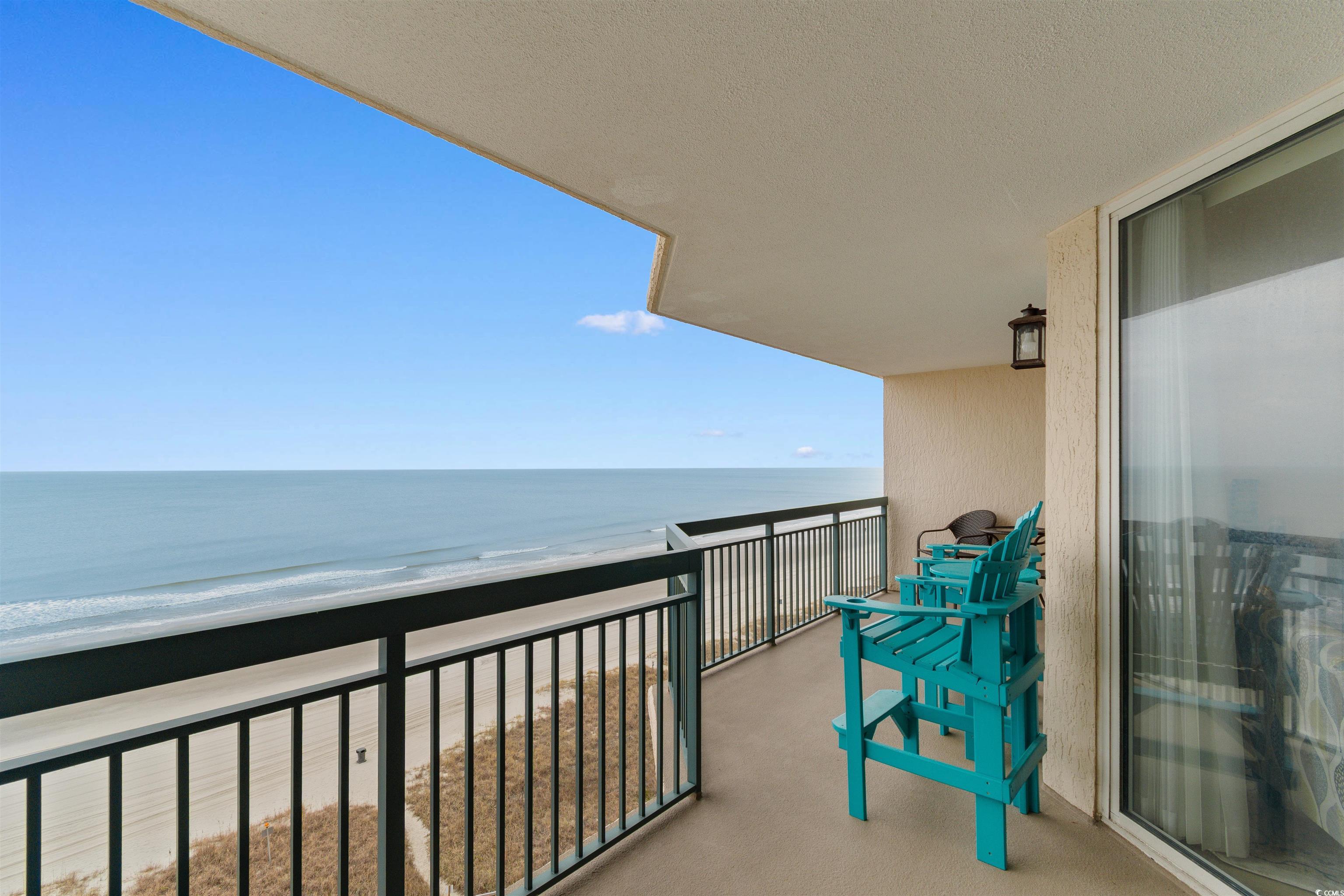 1003 South Ocean Boulevard, Unit 902 North Myrtle Beach, SC 29582 - Photo 32 of 40 Balcony with view of water and beach