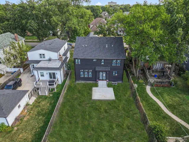 an aerial view of multiple house