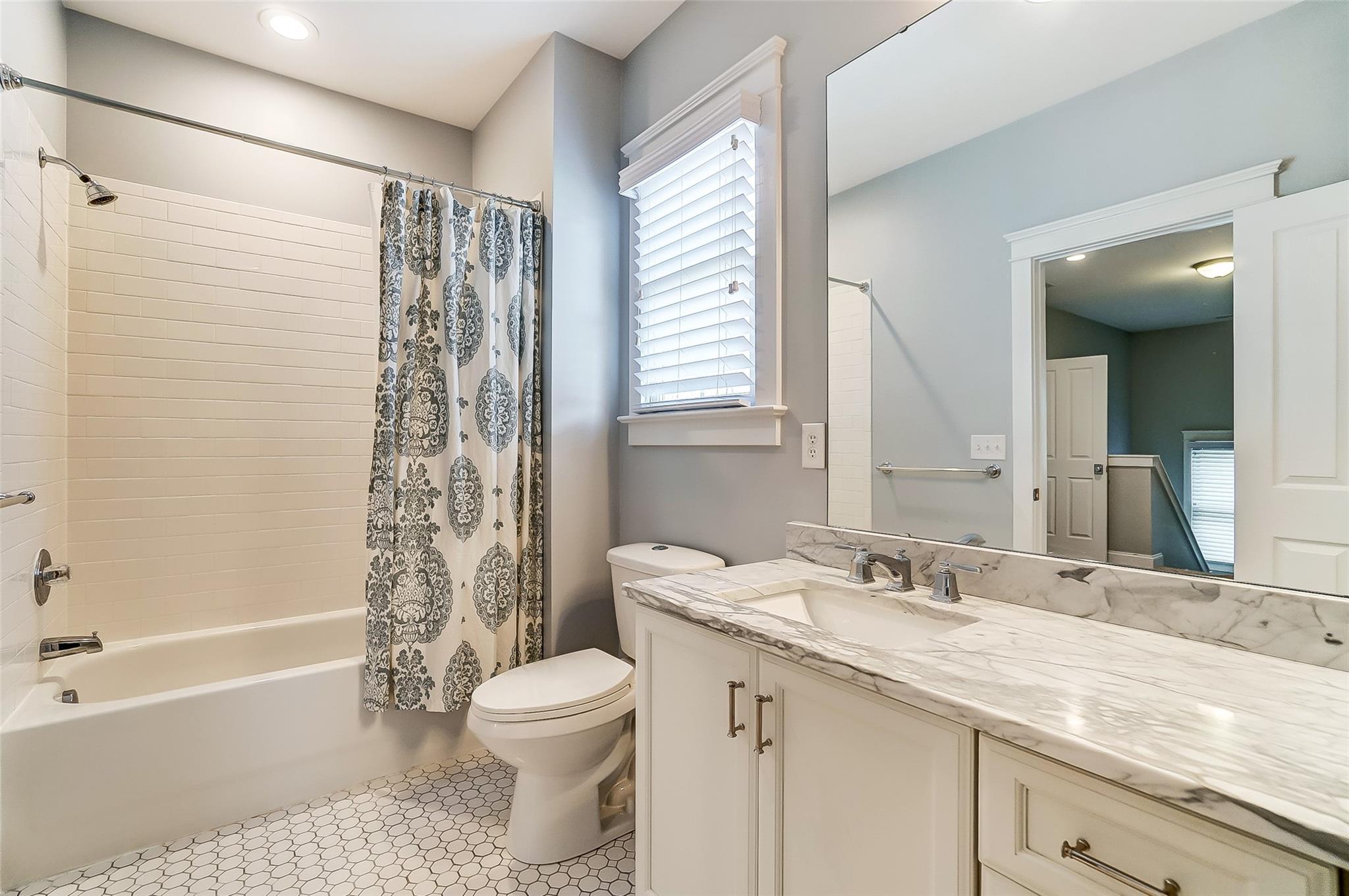 3400 Richard's Crossing Fort Mill, SC 29708 - Photo 30 of 48 a bathroom with a granite countertop sink toilet and shower
