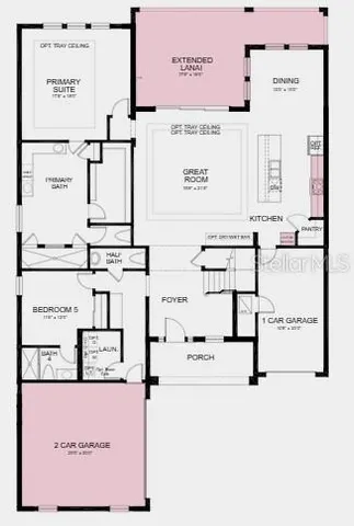 a view of a park with palm trees