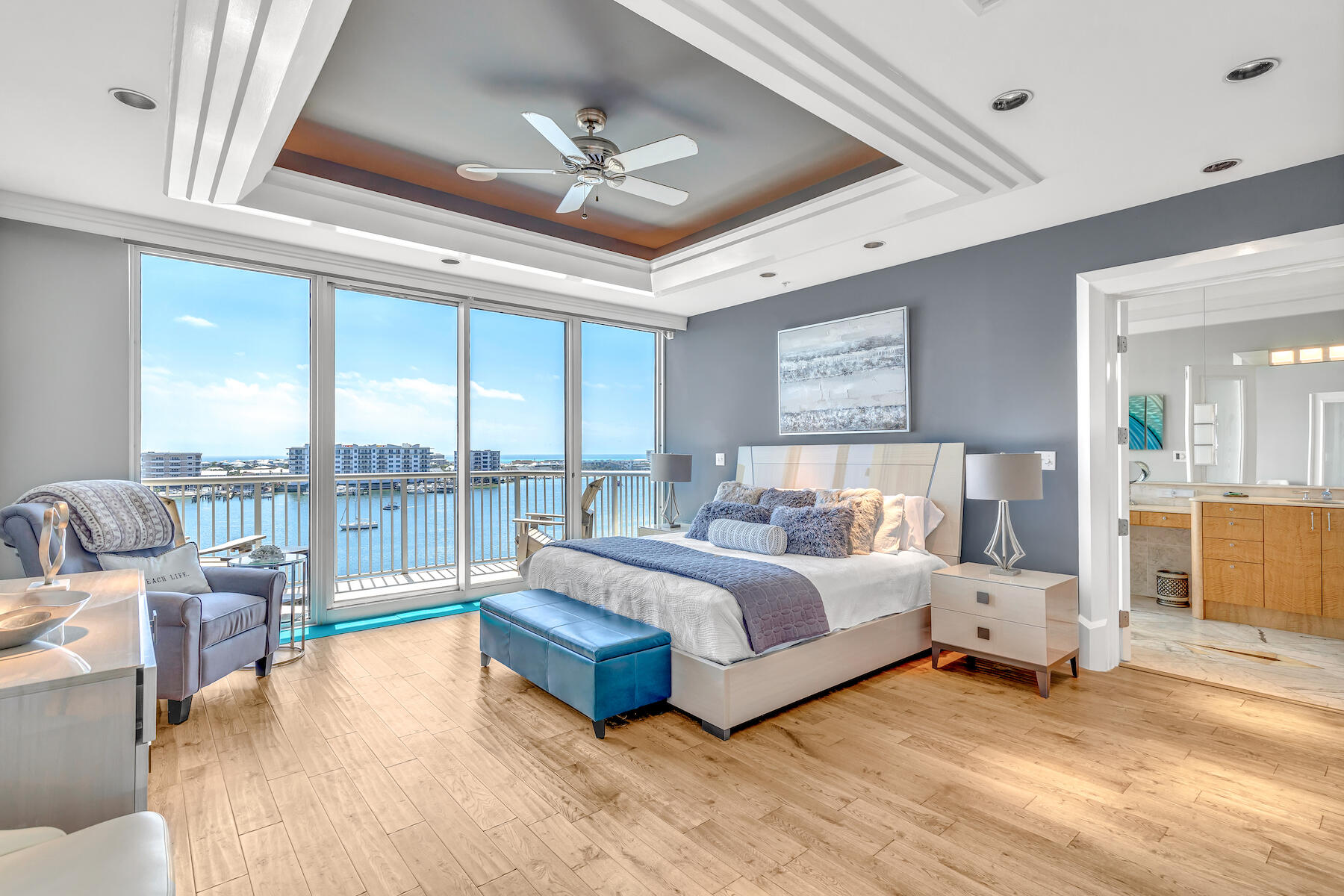 508 Harbor Boulevard, Unit 501 Destin, FL 32541 - Photo 16 of 47 a spacious bedroom with a large bed and a large window