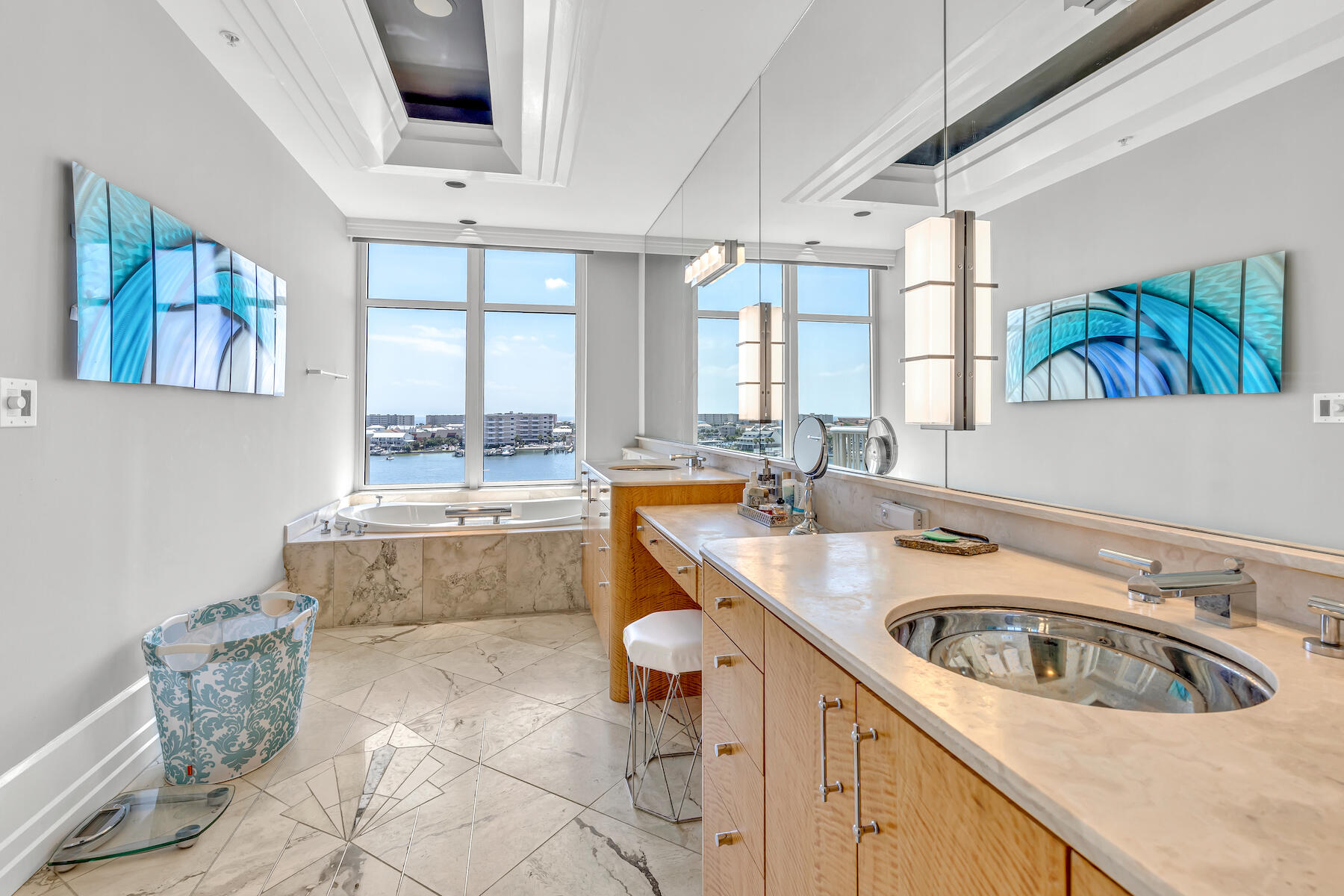 508 Harbor Boulevard, Unit 501 Destin, FL 32541 - Photo 21 of 47 a kitchen with a stove a sink and a refrigerator